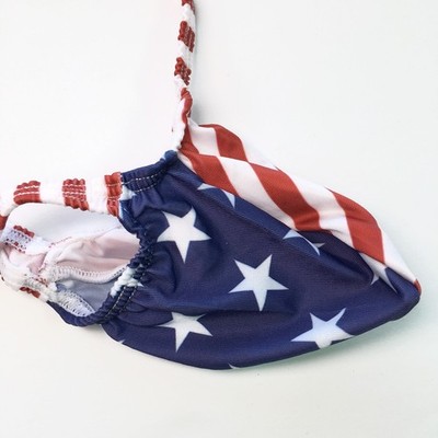K403 P Mens String Thong Pouch T-back Star & Stripes Patriotic Flag USA Rainbow