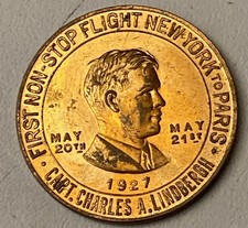 1927  LUCKY LINDBERGH  TOKEN