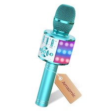 Kids Karaoke Microphone Machine Toys for Girls Bluetooth Microphone with LED ...