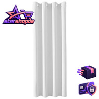 Verdunkelungsvorhang Thermovorhang Blickdicht 240X140Cm Weiß-Grau FüR Wohnzimmer