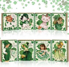 8 Pcs Vintage St. Patrick'S Day Decorations Happy St Patrick Table Centerpieces