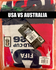 OFFICIAL 2026 FIFA WORLD CUP MATCHUP SCARF USA USMNT VS AUSTRALIA AT SEATTLE