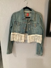 Denim Boho Cropped Denim Jacket