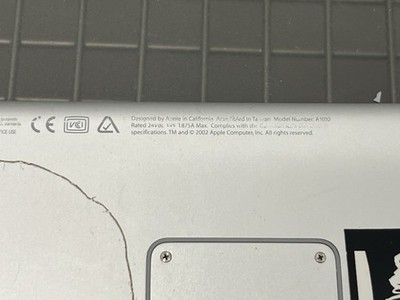 Apple PowerBook G4 A1010 Laptop Silver 12