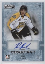 2014-15 ITG Heroes and Prospects Prospect Blue 33/80 Ryan Pilon #80 Auto 0f8