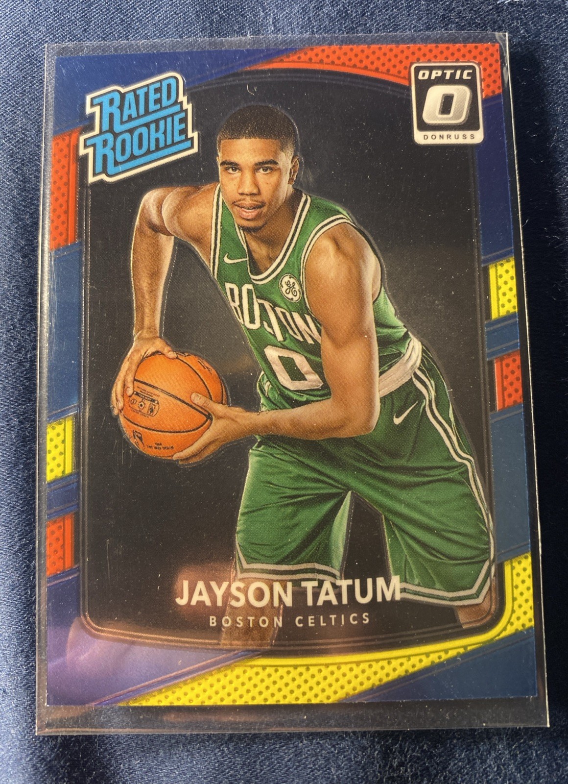 2017-18 Panini Donruss Optic - Rated Rookie Jayson Tatum #198 Red & Yellow (RC)