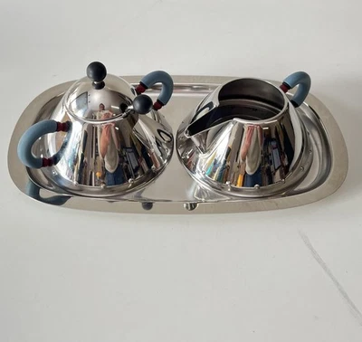 Alessi Zuckerdose und Milchkännchen Tablett von Michael Graves Postmodern - Bild 1 von 4