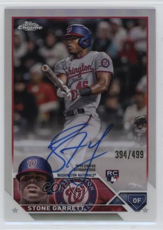 2023 Topps Chrome Rookie Auto Refractor 394/499 Stone Garrett #RA-SG Auto 0uh2