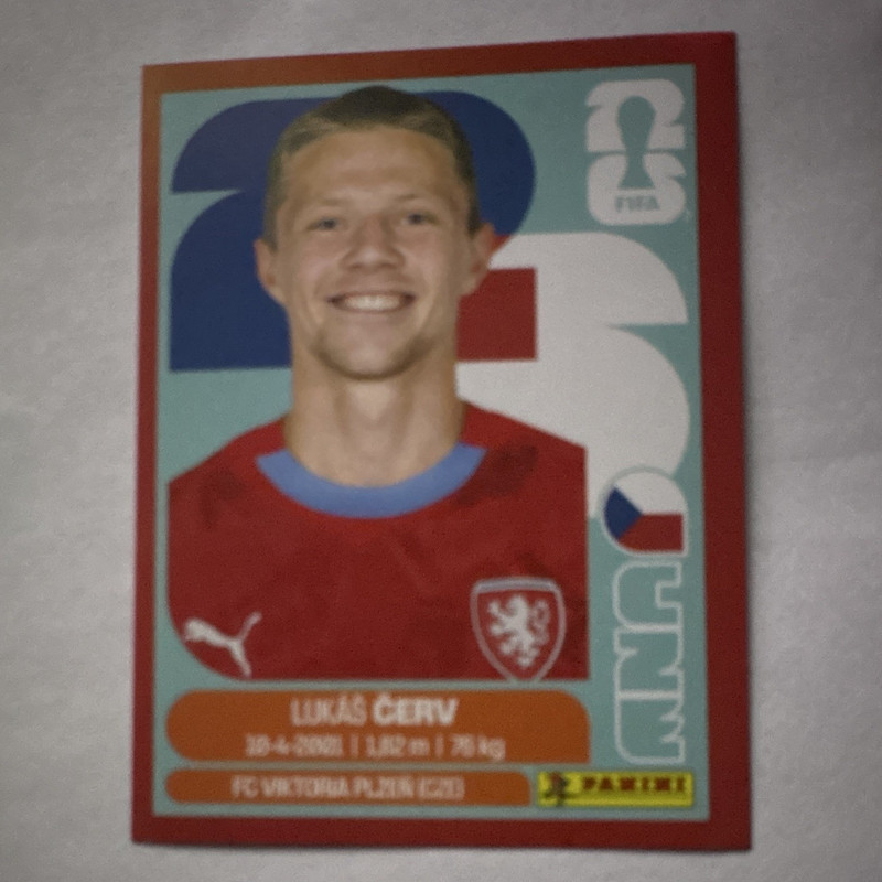 Panini FIFA World Cup 2026 Sticker CZE 11 Cerv + COD 12 Sadiki + GHA 10 Partey