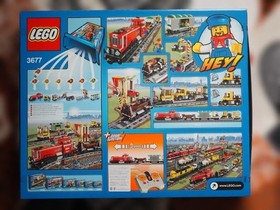 [831 PIECES] LEGO 3677 City Red Cargo Train ABS Bricks Remote Control 2011