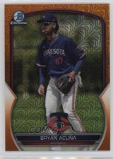 2023 Bowman Chrome Prospects Mega Box Orange Mojo Refractor /25 Bryan Acuna 1ek2