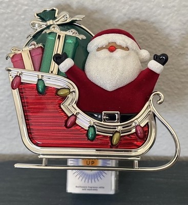 Bath & Body Works SANTA'S SLEIGH PROJECTOR Wallflower Plug NIGHTLIGHT Projector