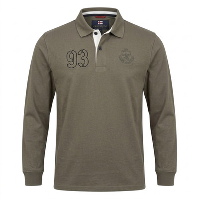 Greystone Sweatshirt 5XL Olive Übergröße Polo Shirt mit Knopfleiste