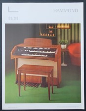 Opuscolo pubblicitario 1969 organo HAMMOND L100 L200 pubblicità per organi