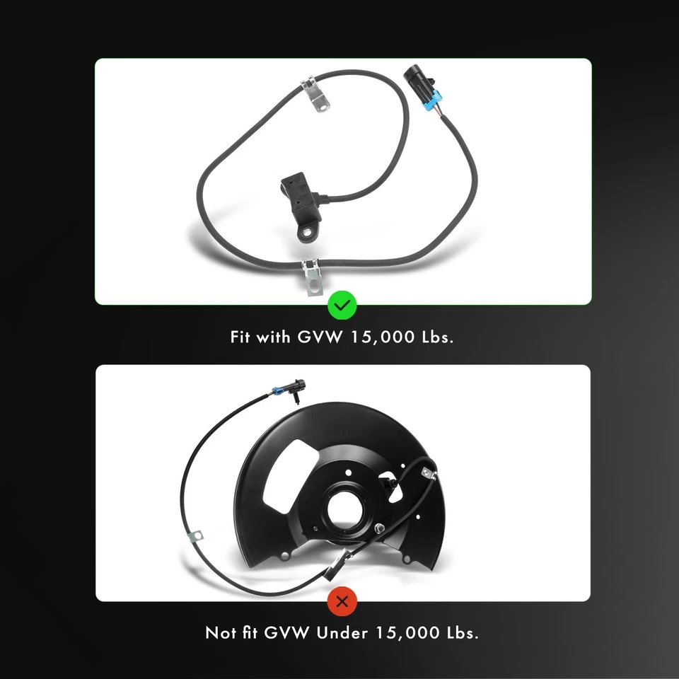 ABS Wheel Speed Sensor for Chevy C3500 95-00 GMC C3500HD Front RH Passenger Side - Image 2 of 4