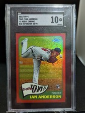 2021 Topps 1965 Redux Chrome Ian Anderson Red Refractor /70 SGC 10
