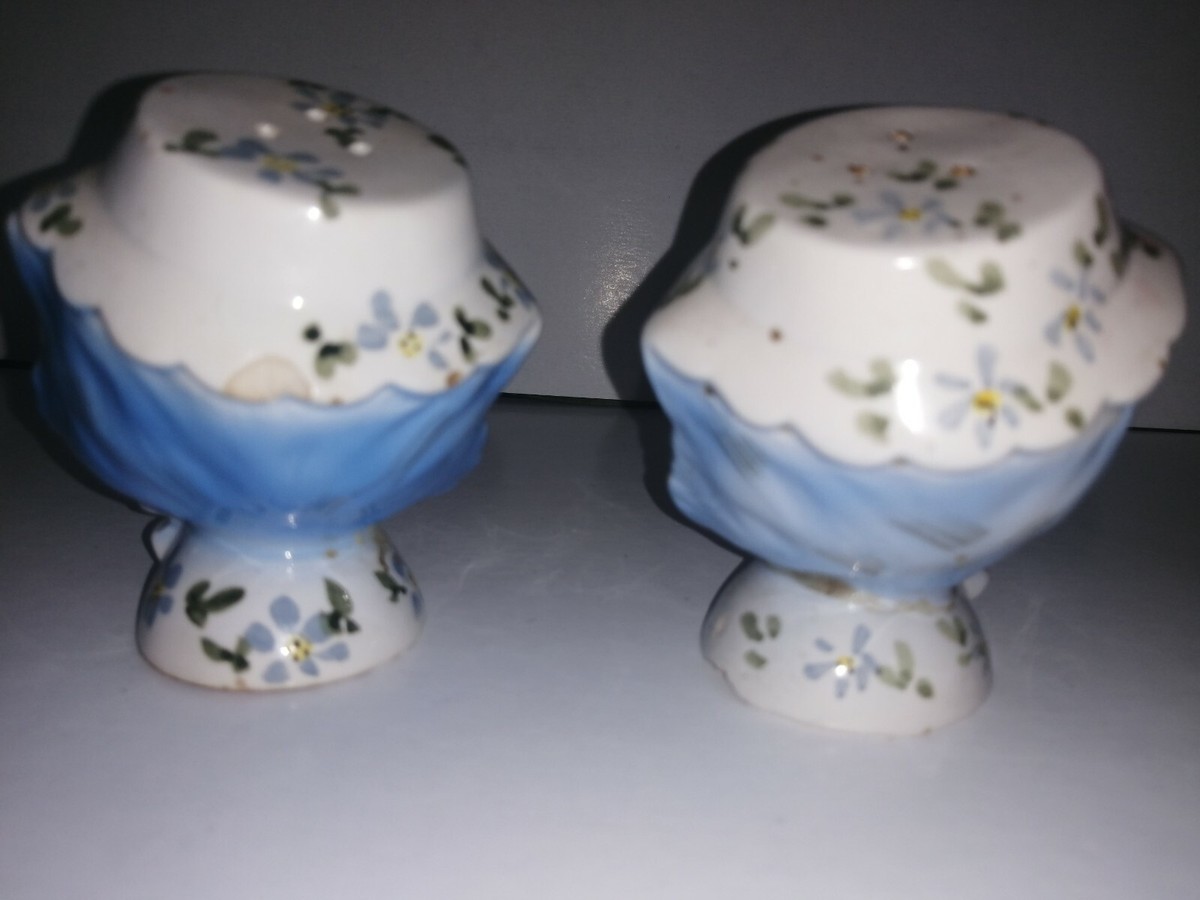 Lefton miss priss kitty Salt Pepper Antique No Stoppers very old