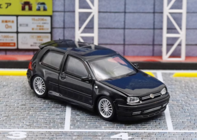 CR FH 1:64 Black VW Golf GTI MK4 Coupe Sports Model Diecast Metal