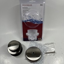 Tiptoe Coarse Thread Tub Trim Set With 1hole Overflow Faceplate Satin Nickel R93