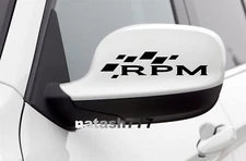 RPM Sport Car Racing Performance Motorsport Mirror Vinyl Decal Sticker Logo 