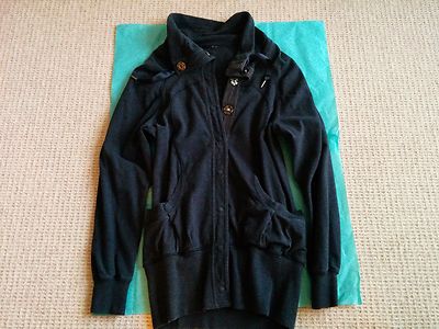 Lululemon Refresh Snap Up Jacket Organic cotton Size 6 heathered charcoal Rare!