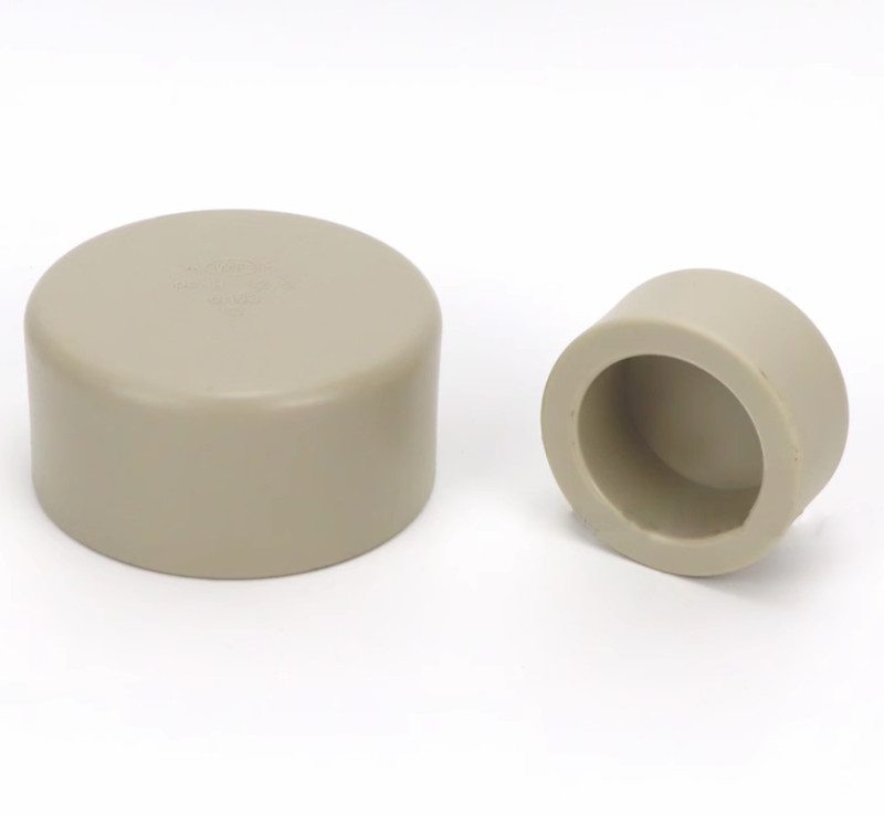 Beige Rubber PPH Pipe Caps Plug Plastic Water Pipe Fittings DN15 - DN100
