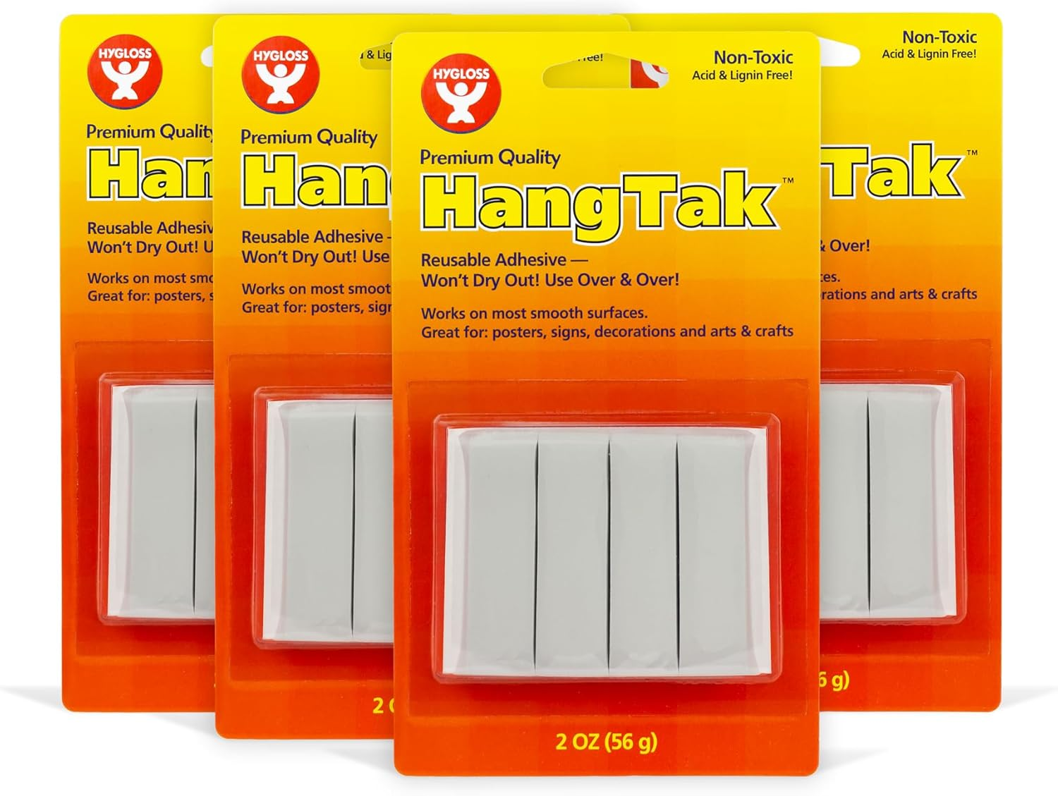 White Hangtak Putty - 8 Oz. Removable & Reusable Poster and Picture Mounting Put