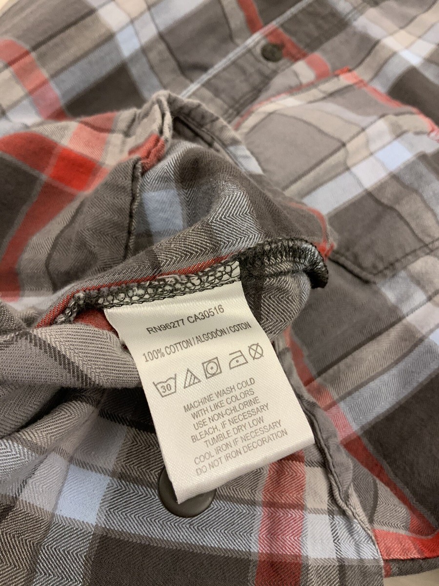 Vans Shirt M Gray Red Plaid 100% Cotton Made In India YGI N2 Vans Shirt M Gray Red Plaid 100% Cotton Made In India YGI N2