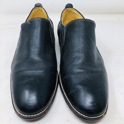Sandro Black Leather Loafer Slip On Men display picture 2