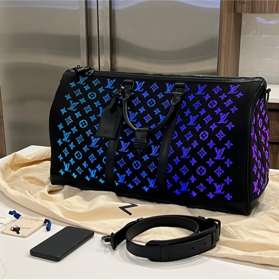 Louis Vuitton Monogram Light Up Keepall Bandouliere