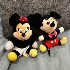 LOT Pair Vintage Disney Plush - Mickey Minnie Collectibles