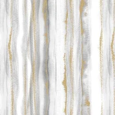 Michael Miller - Magnificent Peacock - Feathery Stripe - Fog, Fabric BTY