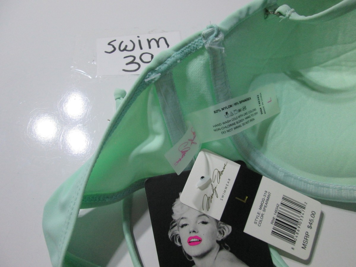 NWT Marilyn Monroe Womens Size L Bikini Top Mint Underwired Lined