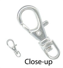Clasp, 12 Silver Plated Brass Small 23x9mm Lobster Swivel Clips Clasps 