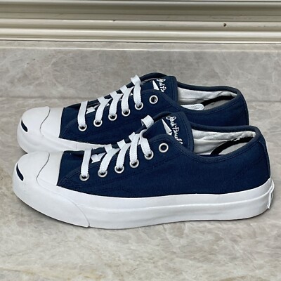 Converse Womens Jack Purcell Shoes 6 Blue Canvas Low Top Lace Up Sneakers 1Q811