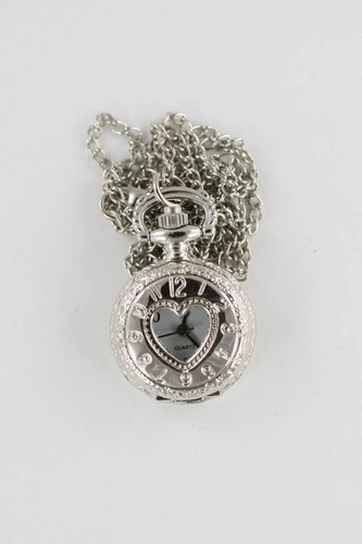 Montre-pendentif Pedre Femme En Argent Sterling - Cœur, Quartz, Reconditionnée