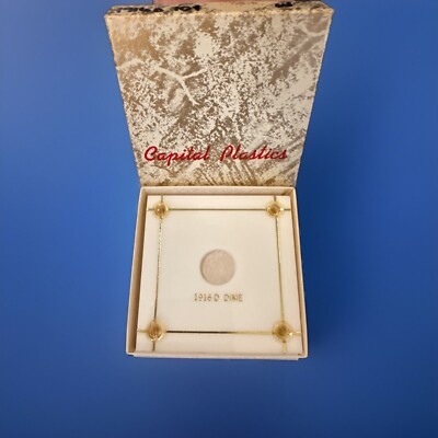 Capital Plastic Holder For 1916-D Dime 3x3 White Display Fast Free Shipping
