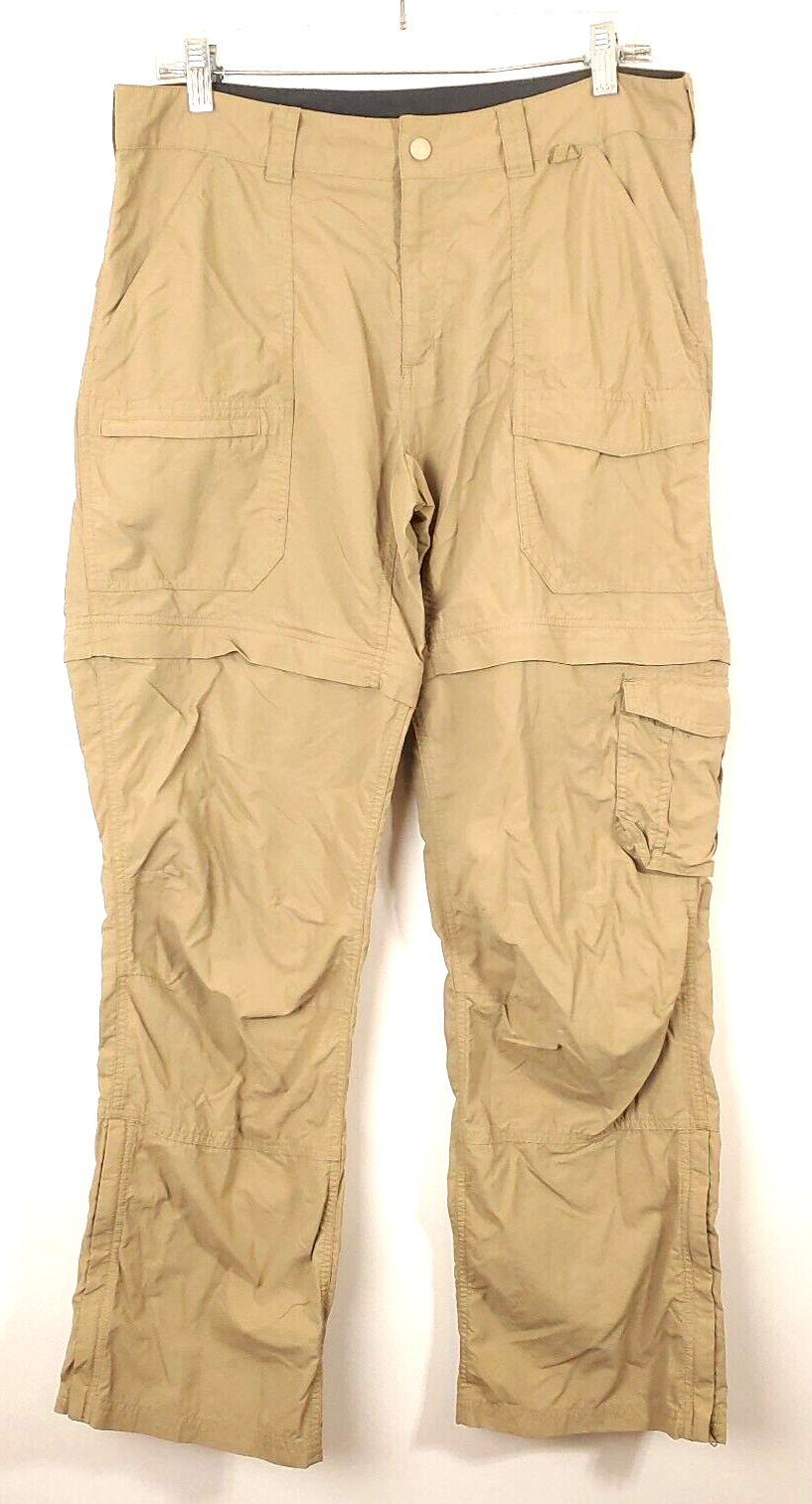 Eastern Mountain Sports Women's Tan Zip Off Hiking Cargo Shorts Pants Sz 10R eBay