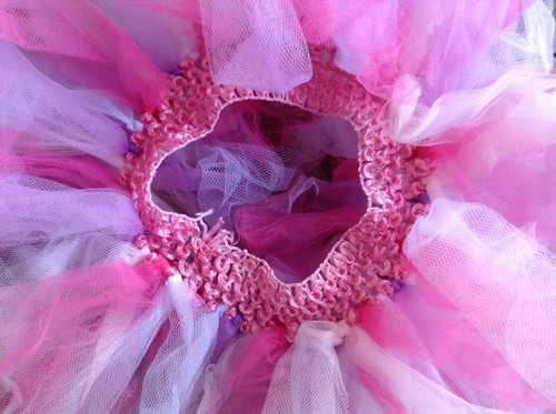 Homemade Baby Tutus Baby Girl Photo Prop Tutus pink and white - Picture 6 of 10