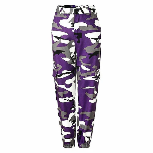 Womens Camo Cargo Trousers Casual Pants Ladies Military Army Combat Camouflage - Picture 16 of 21