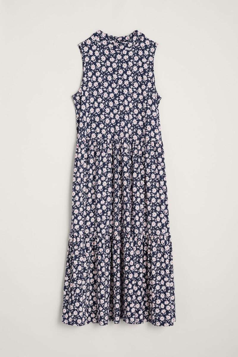 Seasalt Women's Dress navy Willowherb Dress Regular Flower Chain