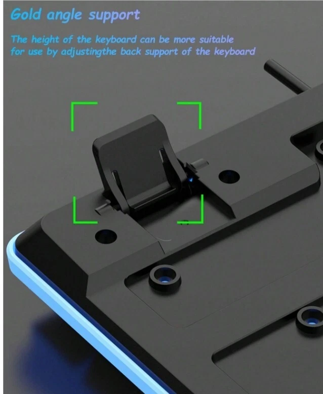 Juego de mouse con teclado brillante GTX350 teclado suspendido mecánico manual ratón para juegos Foto 2 de 4