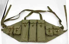 Vietnam War Era Chicom Chinese T56 Chest Rig Ammo Pouch Bandolier Marked 1966