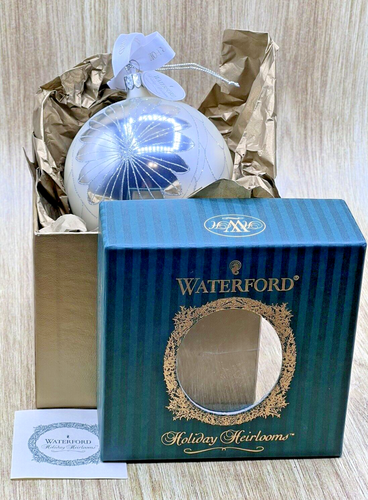 Vintage Waterford Holiday Heirlooms Star Cut Festival 4” Ball Ornament ...