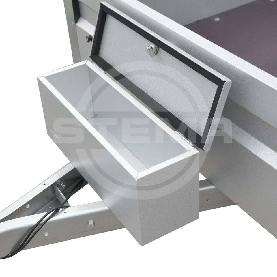 STEMA Deichselbox inkl. Befestigungsmaterial für Anhänger Staubox Metallbox