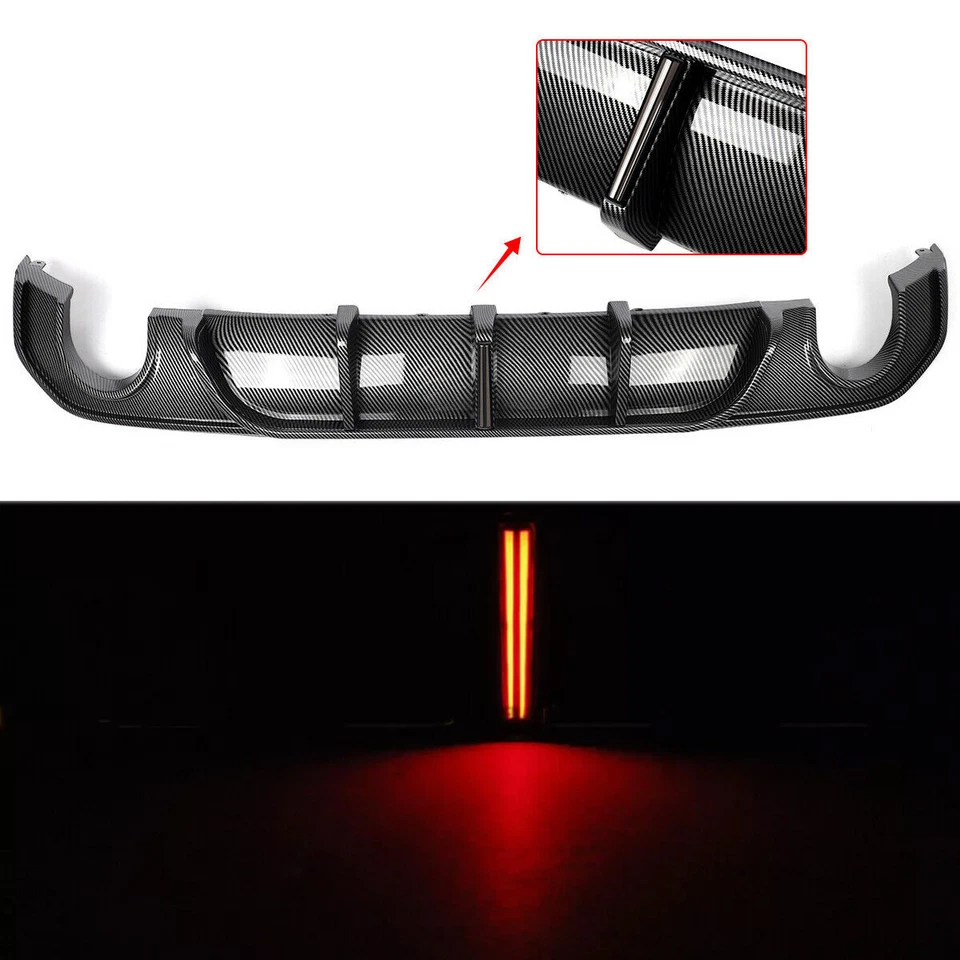 For BMW 4 Series G26 430i Gran Coupe 2021-24 Rear Diffuser W/LED Carbon Look Foto 3 de 4
