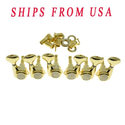 KAISH 3L3R 18:1 Guitar Locking Tuners Machine Heads Locking Tuning Pges Gold