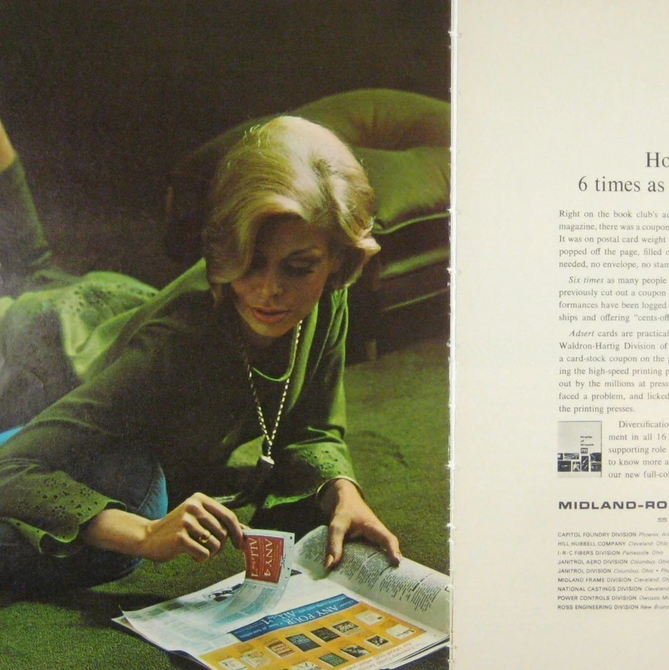 Anuncio impreso Midland-Ross Corporation 1966 vintage 2 páginas MOD decoración de moda Foto 2 de 2