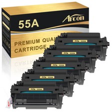 5PK CE255A 55A Toner Cartridge Fit For HP LaserJet Pro P3015dn P3010 MFP M521dw