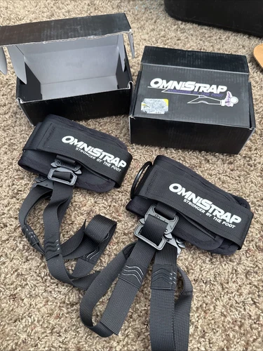 2 -  Omnistrap Adjustable Dumbbell Weight Ankle Strap Shoe Attachment NEW